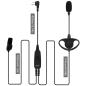 Preview: EEM004 Einstellbare Boom Mic D-Ring Ohrhörer Dual PTT Motorola 2Pin