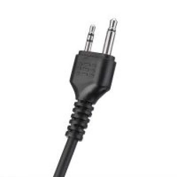 Preview: 2-poliges, dehnbares, gewickeltes taktisches Kehlkopfmikrofon U94 PTT für MIDLAND Radio