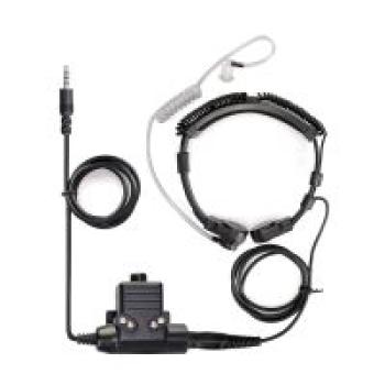 3,5 mm dehnbares, gewickeltes taktisches Kehlkopfmikrofon U94 PTT für Mobiltelefone