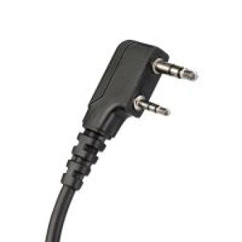 Preview: Kenwood 2PIN Dehnbares, gewickeltes taktisches Kehlkopfmikrofon, großes PTT