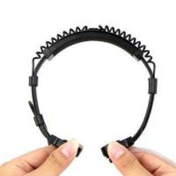 Vertex VX-10 Dehnbares, gewickeltes taktisches Kehlkopfmikrofon, großes PTT