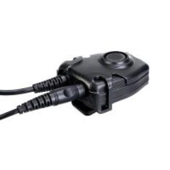 Kenwood 2Pin dehnbares, gewickeltes taktisches Kehlkopfmikrofon PELTOR PTT