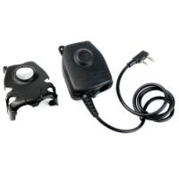 Kenwood 2Pin dehnbares, gewickeltes taktisches Kehlkopfmikrofon PELTOR PTT