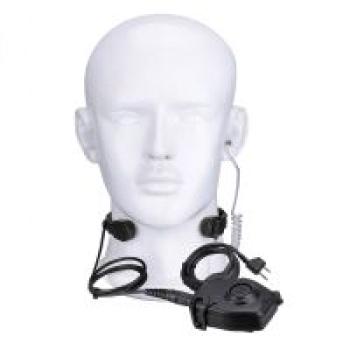 MIDLAND Dehnbares, gewickeltes taktisches Kehlkopfmikrofon PELTOR PTT