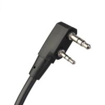 Preview: Silynx PTT Dehnbares, gewickeltes taktisches Kehlkopfmikrofon Kenwood 2Pin