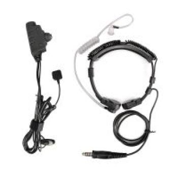 Preview: Dehnbares taktisches Kehlkopfmikrofon mit Finger-PTT, 2-adrig, für Baofeng 0 Re