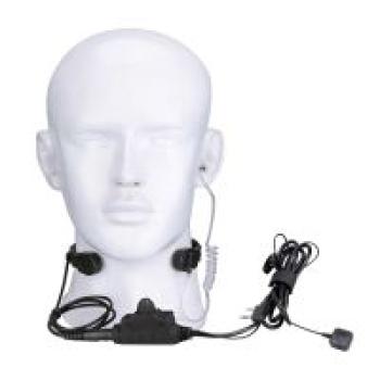 Dehnbares taktisches Kehlkopfmikrofon mit Finger-PTT, 2-adrig, für Baofeng 0 Re