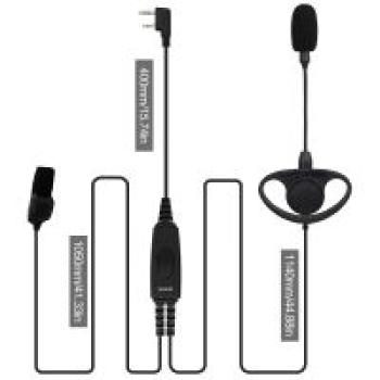 EEK020 Einstellbare Boom Mic D-Ring Ohrhörer Dual PTT Kenwood 2Pin