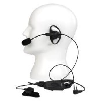 EEK020 Einstellbare Boom Mic D-Ring Ohrhörer Dual PTT Kenwood 2Pin