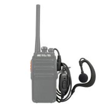 G-förmiger Ohrhörer PTT-Mikrofon 1-adrig für Retevis RT21/22