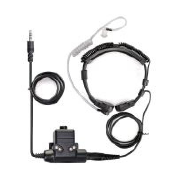 3,5 mm dehnbares, gewickeltes taktisches Kehlkopfmikrofon U94 PTT für Mobiltelefone