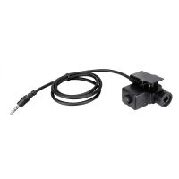 3,5 mm dehnbares, gewickeltes taktisches Kehlkopfmikrofon U94 PTT für Mobiltelefone