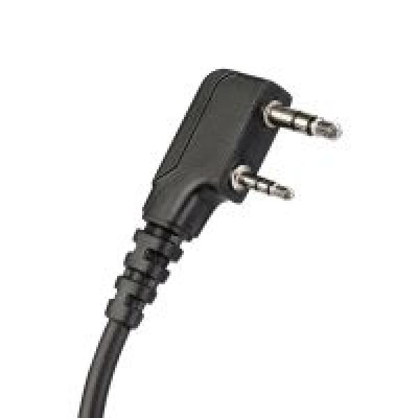 Kenwood 2PIN Dehnbares, gewickeltes taktisches Kehlkopfmikrofon, großes PTT