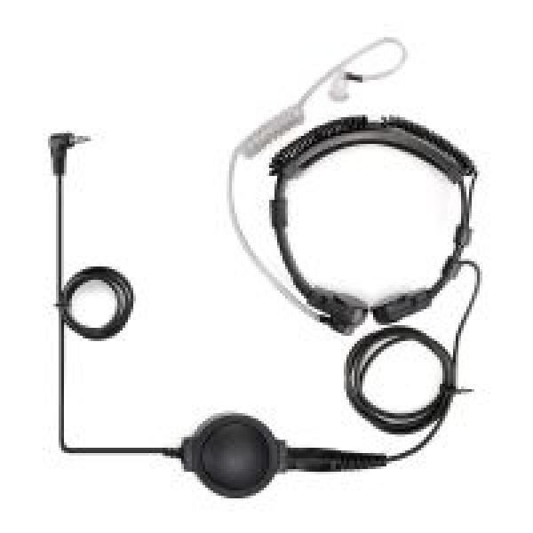 Vertex VX-10 Dehnbares, gewickeltes taktisches Kehlkopfmikrofon, großes PTT