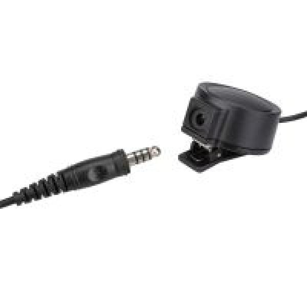 Vertex VX-10 Dehnbares, gewickeltes taktisches Kehlkopfmikrofon, großes PTT