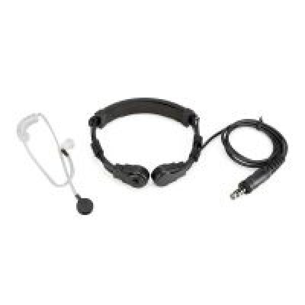 Motorola TCI PTT, 2-poliges, dehnbares, gewickeltes taktisches Kehlkopfmikrofon