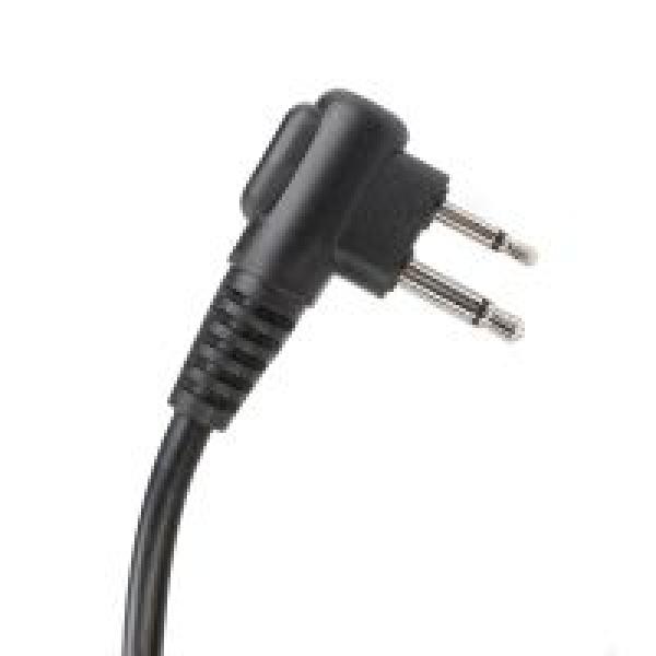 Motorola TCI PTT, 2-poliges, dehnbares, gewickeltes taktisches Kehlkopfmikrofon