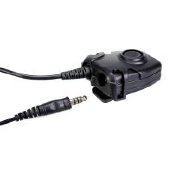 Kenwood 2Pin dehnbares, gewickeltes taktisches Kehlkopfmikrofon PELTOR PTT