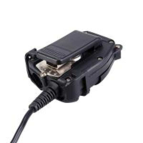 Kenwood 2Pin dehnbares, gewickeltes taktisches Kehlkopfmikrofon PELTOR PTT