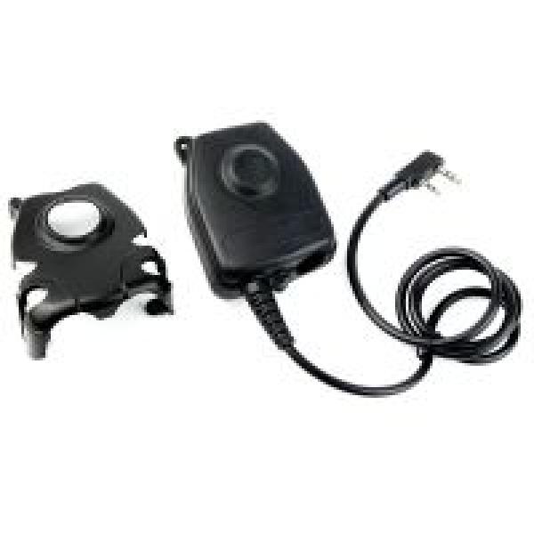 Kenwood 2Pin dehnbares, gewickeltes taktisches Kehlkopfmikrofon PELTOR PTT