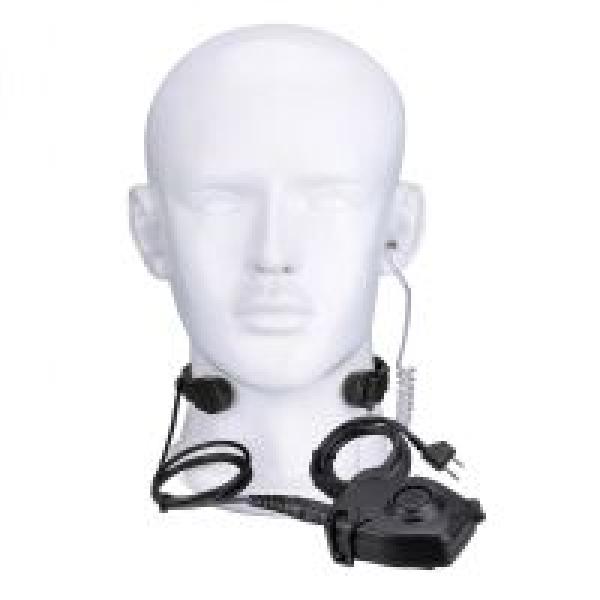 MIDLAND Dehnbares, gewickeltes taktisches Kehlkopfmikrofon PELTOR PTT