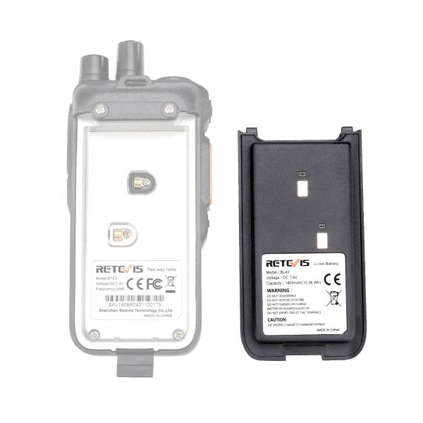 1400 mAh 7,4 V Original wiederaufladbarer Li-Ionen-Akku für Retevis RT43 RT76 RT76P Funkgerät