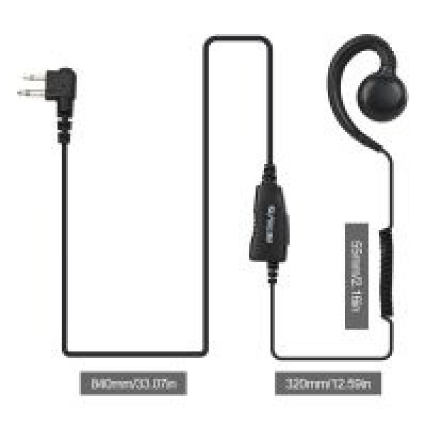 EEM005 Motorola 2-poliger C-förmiger Ohrhörer