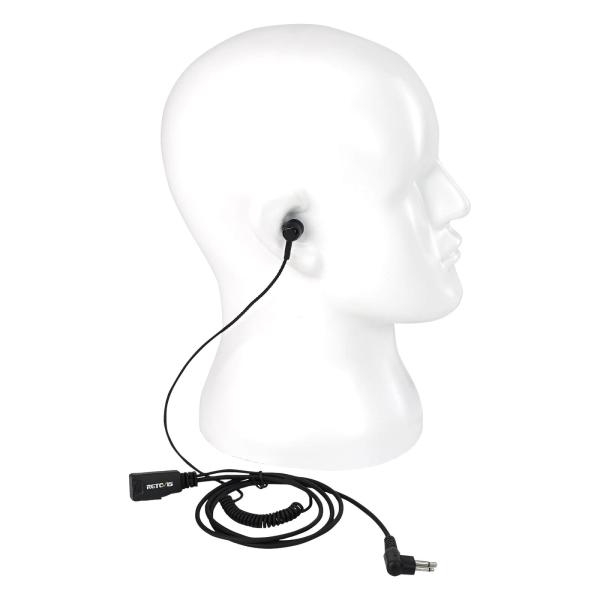 EEM006 In-Ear-Ohrhörer-Ohrhörer Spiralkabel PTT-Mikrofon 1-adrig Motorola 2-polig