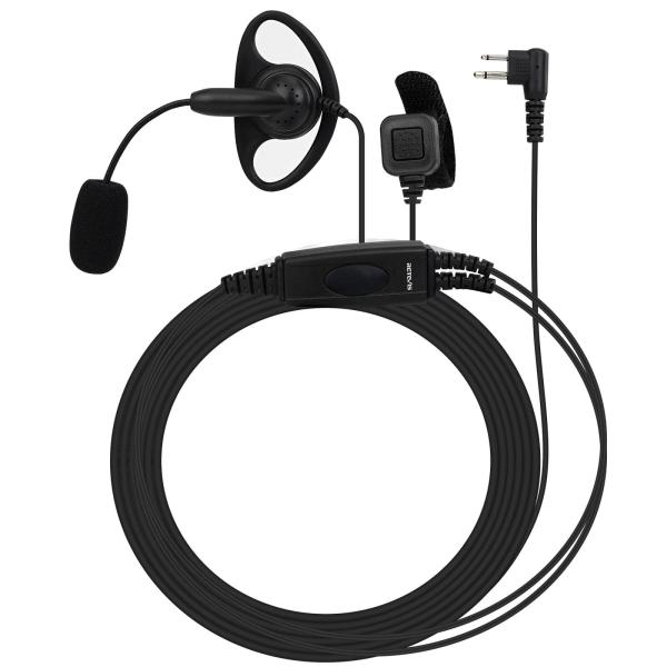 EEM004 Einstellbare Boom Mic D-Ring Ohrhörer Dual PTT Motorola 2Pin