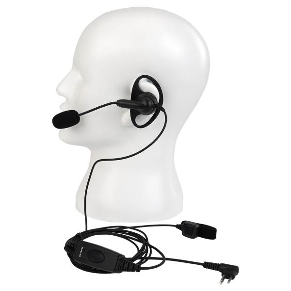 EEM004 Einstellbare Boom Mic D-Ring Ohrhörer Dual PTT Motorola 2Pin