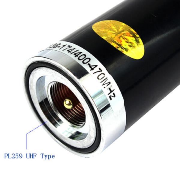 Schwarze Dualband-Autoradio-Stummelantenne VHF/UHF PL259-M